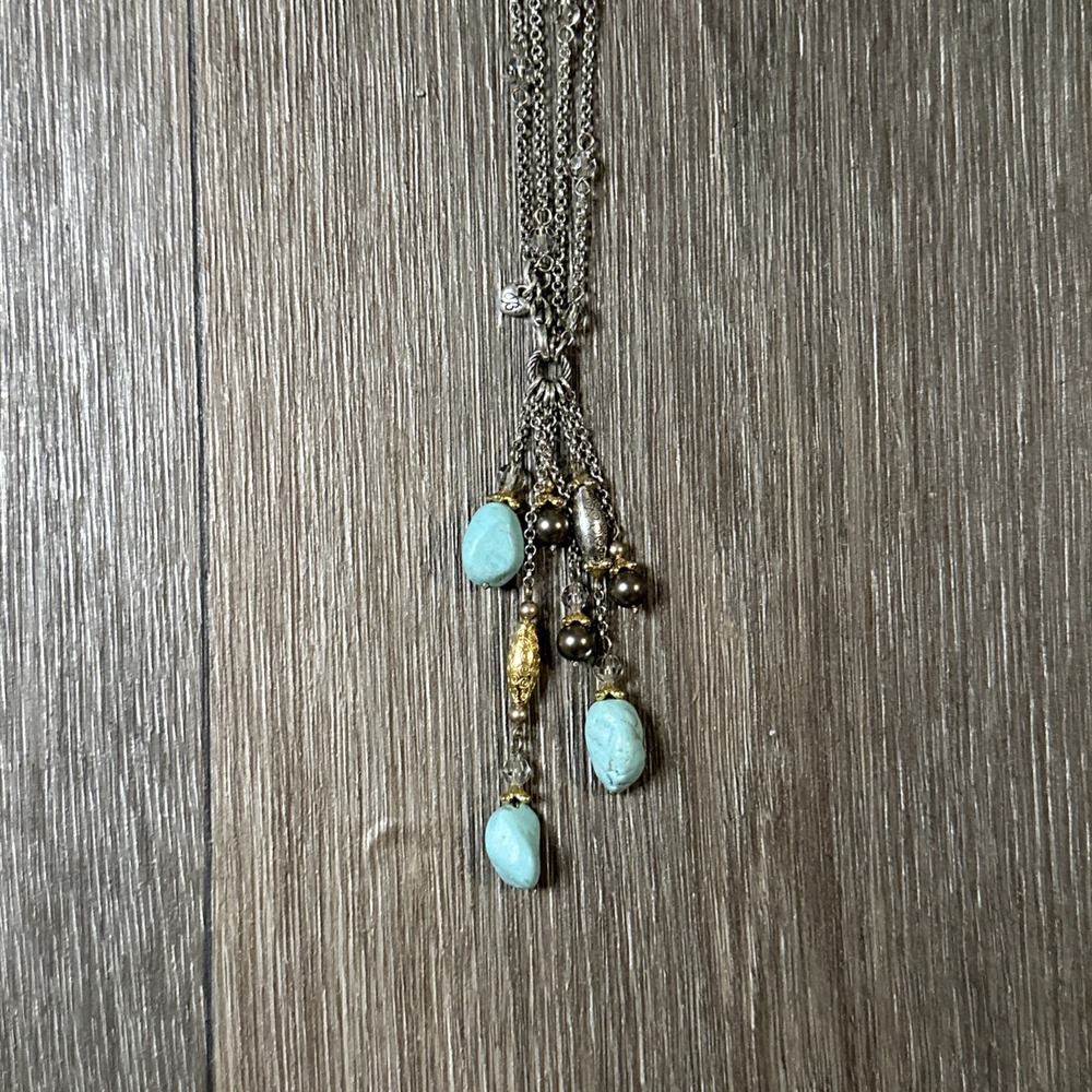 Brighton Persiana Long Faux Turquoise & Crystal Convertible Layered Necklace